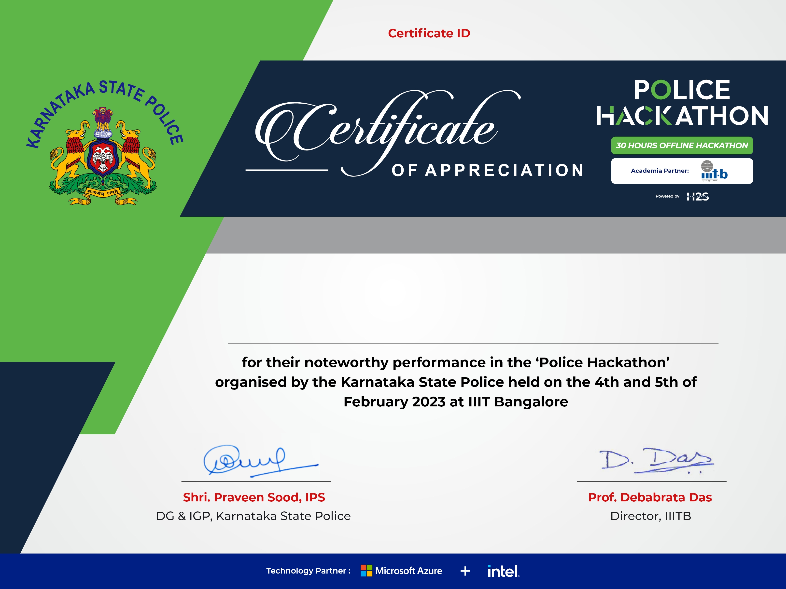 Certificate